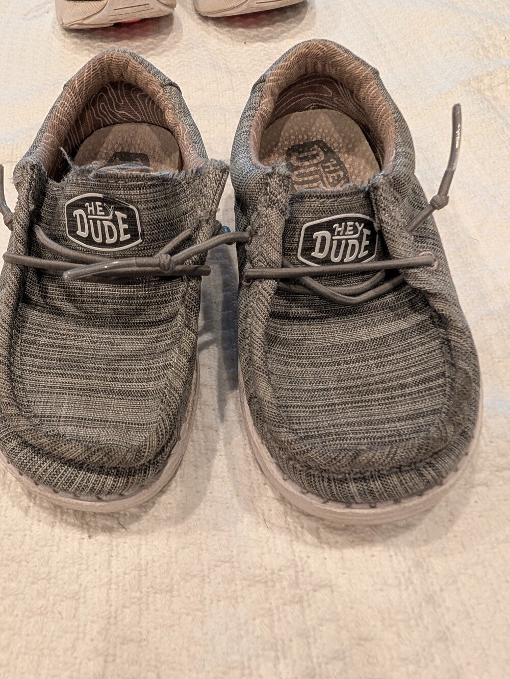 Hey Dude Kids Grey Knit Slip-On Sneakers